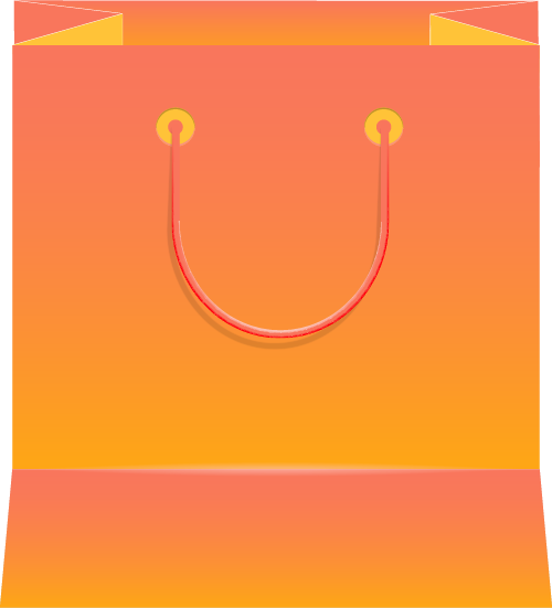 orange shopping bag icon